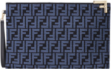 Load image into Gallery viewer, Pouch in black FF jacquard fabric
