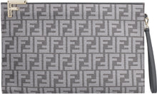 Load image into Gallery viewer, Pouch in black FF jacquard fabric
