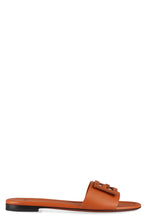 Load image into Gallery viewer, Leather slides with logo
