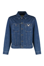 Load image into Gallery viewer, Valentino jacket in denim with Vgold
