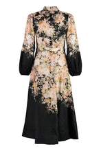 Load image into Gallery viewer, Illustration buttoned Linen dress
