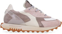 Load image into Gallery viewer, Leather and fabric low-top sneakers
