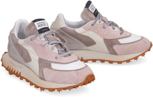 Load image into Gallery viewer, Leather and fabric low-top sneakers
