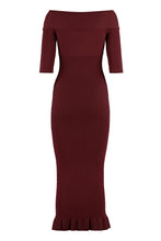 Load image into Gallery viewer, Ribbed knit midi dress
