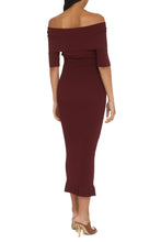 Load image into Gallery viewer, Ribbed knit midi dress
