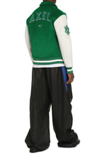 Load image into Gallery viewer, Illusion wool bomber jacket with patch
