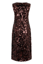 Load image into Gallery viewer, Midi Dress With Sequins and Bow
