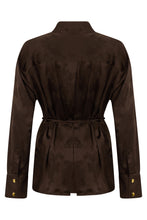 Load image into Gallery viewer, Satin shirt with jacquard effect
