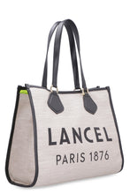 Load image into Gallery viewer, Leather and jute tote bag

