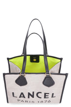 Load image into Gallery viewer, Leather and jute tote bag
