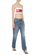 Load image into Gallery viewer, Logo cotton crop-top
