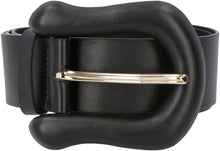 Load image into Gallery viewer, Leather belt with metal buckle
