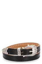 Load image into Gallery viewer, Cowboy bracelet in black leather
