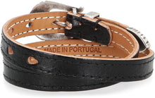 Load image into Gallery viewer, Cowboy bracelet in black leather
