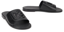 Load image into Gallery viewer, Leather slippers with logo
