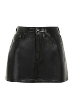 Load image into Gallery viewer, Faux leather mini skirt
