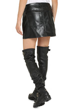 Load image into Gallery viewer, Faux leather mini skirt
