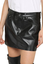 Load image into Gallery viewer, Faux leather mini skirt
