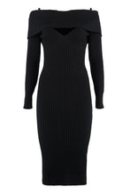 Load image into Gallery viewer, Ribbed knit midi dress
