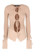 Load image into Gallery viewer, Long sleeve crop top<br />Ribbed knit top
