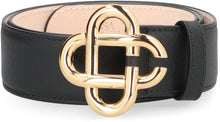 Load image into Gallery viewer, Logo buckle leather belt
