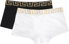 Load image into Gallery viewer, Set of two cotton boxers with logoed elastic band
