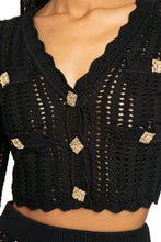 Load image into Gallery viewer, Crochet knit cardigan
