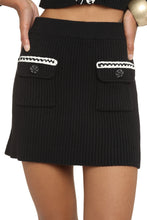 Load image into Gallery viewer, Ribbed knit mini skirt
