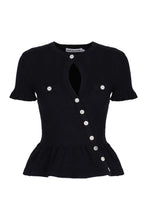 Load image into Gallery viewer, Asymmetrical knitted top
