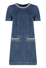 Load image into Gallery viewer, Denim embellished dress
