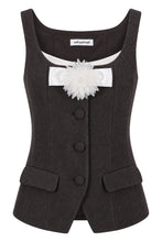 Load image into Gallery viewer, Top with a wool blend gilet
