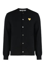 Load image into Gallery viewer, Cardigan in wool with logo
