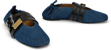 Load image into Gallery viewer, Sue Triple Ballerina in Blue Denim
