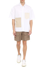 Load image into Gallery viewer, Contrasting pockets cotton shirt
