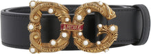 Load image into Gallery viewer, Leather belt with logoed embellished buckle
