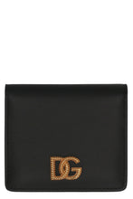 Load image into Gallery viewer, Calfskin leather wallet with logo

