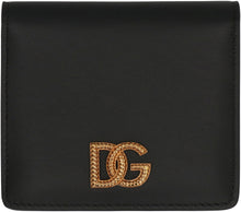 Load image into Gallery viewer, Calfskin leather wallet with logo
