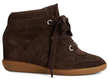 Load image into Gallery viewer, Sneakers with wedge Bobby in leather
