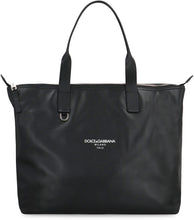 Load image into Gallery viewer, Media Smooth leather tote bag
