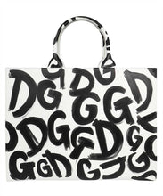 Load image into Gallery viewer, DG Daily printed leather tote bag
