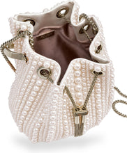 Load image into Gallery viewer, Silk Bon Bon bag with pearls
