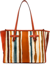 Load image into Gallery viewer, Marcella canvas and leather shopping bag
