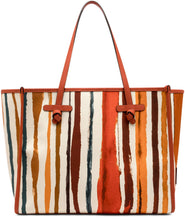 Load image into Gallery viewer, Marcella canvas and leather shopping bag

