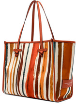 Load image into Gallery viewer, Marcella canvas and leather shopping bag
