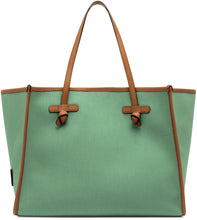 Load image into Gallery viewer, Marcella canvas and leather shopping bag
