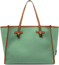 Load image into Gallery viewer, Marcella canvas and leather shopping bag
