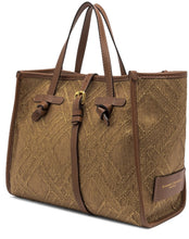 Load image into Gallery viewer, Marcella canvas and leather shopping bag
