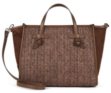 Load image into Gallery viewer, Marcella straw bag with suede finishes
