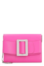 Load image into Gallery viewer, Buckle Travel leather clutch with strap
