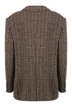 Load image into Gallery viewer, Double-breasted blazer in houndstooth pattern
